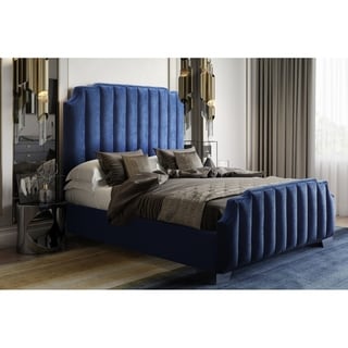 velvet king bed tall natalie navy velvet in king buy king beds online at overstockcom our best bedroom velvet king bed tall natalie navy velvet in king buy king beds online at overstockcom our best bedroom